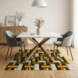 Geometric Modern Modern Geometric Block Area Rug