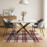Tan Brown Buffalo Check Rustic Area Rug