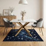 Galaxy Constellations Night Sky Area Rug