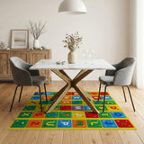 Multi-color and Patterns Vibrant Multi-Color ABC Alphabet Kids Area Rug