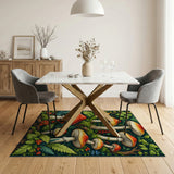 Lush Mushroom Forest Area Rug