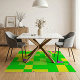 Playful Purple Bunny Kids Cartoon Area Rug
