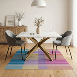 Vibrant Multicolor Plaid Geometric Area Rug