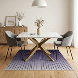 Purple Gradient Line Modern Area Rug