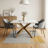 Abstract Grey Stripe Sun Area Rug with Yellow Glow