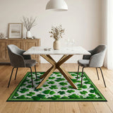 Scattered Shamrock Green Area Rug