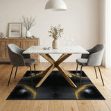 Yellow Halftone Geometric Area Rug