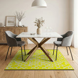 Geometric Modern Yellow Yellow Honeycomb Hexagon Area Rug