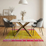 ODIKA Vibrant Yellow Heritage Tribal Area Rug