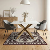 Ornate Floral Medallion Area Rug