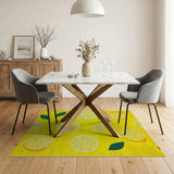 Sunny Lemon Slice Yellow Area Rug