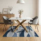 Whimsical Navy Whale Area Rug
