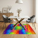 Rainbow Heart Kids Washable Area Rug