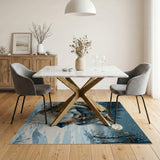 ODIKA Majestic Wolf in Snowy Forest Washable Area Rug - Low Pile & Non-Slip
