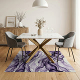 Purple Fluid Purple Waves Abstract Area Rug