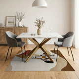 Abstract Gazelle Portrait Area Rug