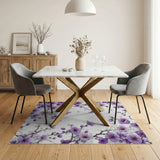 Purple Magnolia Blossom Area Rug