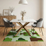 Whimsical Cartoon Forest Trees Rug