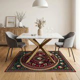 Festive Gnome Mandala Area Rug