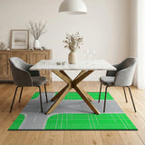 Geometric Green Field Crossroads Area Rug