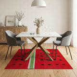 Fruit Pattern Multi-color and Patterns Watermelon Slice Fruit Pattern Area Rug