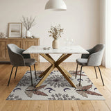 Mystical Moth Moon Boho Area Rug