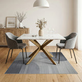 Modern Grey Abstract Overlapping Circles Rug