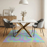 Pastel Wavy Abstract Area Rug