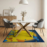 Retro Pixel Cosmic City Area Rug