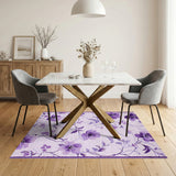 Purple Floral Vintage No. 10 Area Rug