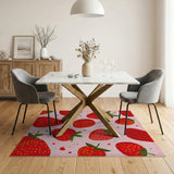 Strawberry Fruit Pattern Fruit Pattern Area Rug