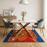 Multi-color and Patterns Baseball Diamond Area Rug