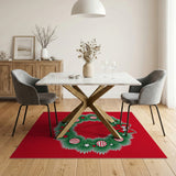 Festive Cartoon Christmas Wreath Area Rug