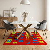 Vibrant ABC Alphabet Kids Area Rug