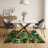 Highland Cows on Lush Green Hills Rug