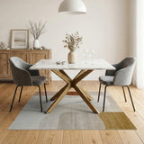 Modern Beige Abstract Geometric Area Rug