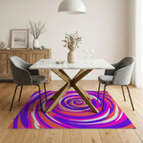 Swirling Multi-Color Vortex Area Rug