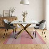 Blush Pink Horizontal Stripe Area Rug