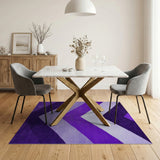 Purple Chevron Zigzag Shag Rug
