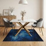 Deep Space Nebula Blue Area Rug