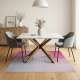 Blush Pink Gradient Striped Area Rug