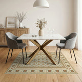 Traditional Persian Cream Traditional Persian Floral Area Rug