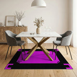 Vibrant Purple Pixel Art Geometric Area Rug