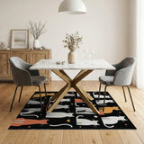 Kids Cartoon Whimsical Cartoon Cats Area Rug