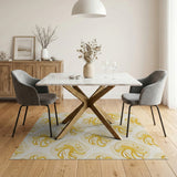 Playful Yellow Banana Print Area Rug