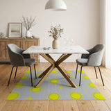 Whimsical Yellow Suns Butterflies Stars Area Rug