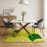Sunny Lemon Fruit Yellow Area Rug