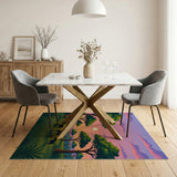 Savanna Zebra Family Sunset Area Rug