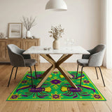 Vibrant Purple Crab Coastal Area Rug