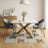 Cuddly Teddy Bear Pattern Area Rug